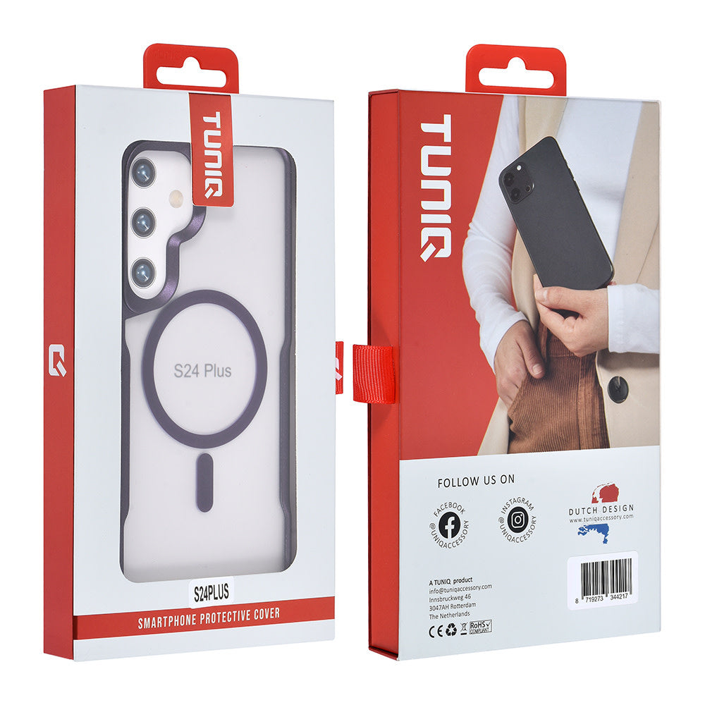 TUNIQ Samsung Galaxy S24 Plus Back Cover hoesje Magsafe silicone - Paars-Hoesjes-Ilumina Benelux