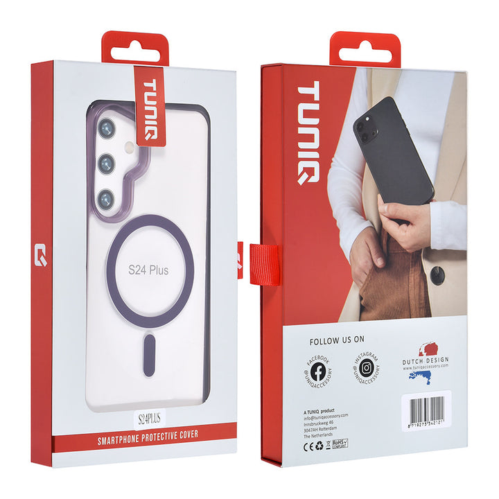 TUNIQ Samsung Galaxy S24 Plus Backcover hoesje Magsafe silicone - Paars-Hoesjes-Ilumina Benelux