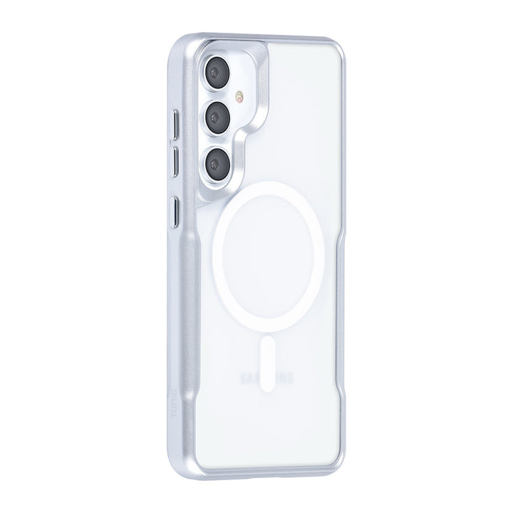 TUNIQ Samsung Galaxy S24 Plus Backcover hoesje Magsafe silicone - Zilver-Hoesjes-Ilumina Benelux