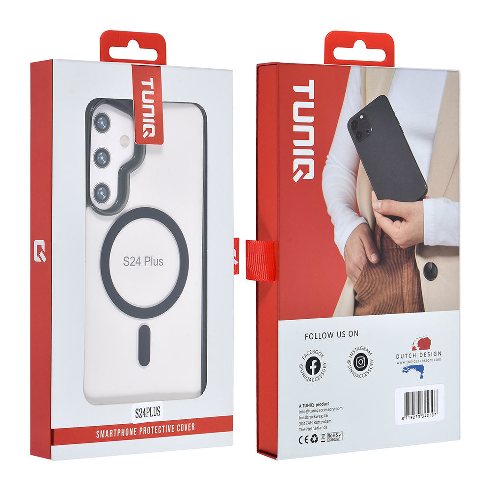 TUNIQ Samsung Galaxy S24 Plus Backcover hoesje Magsafe silicone - Zwart-Hoesjes-Ilumina Benelux