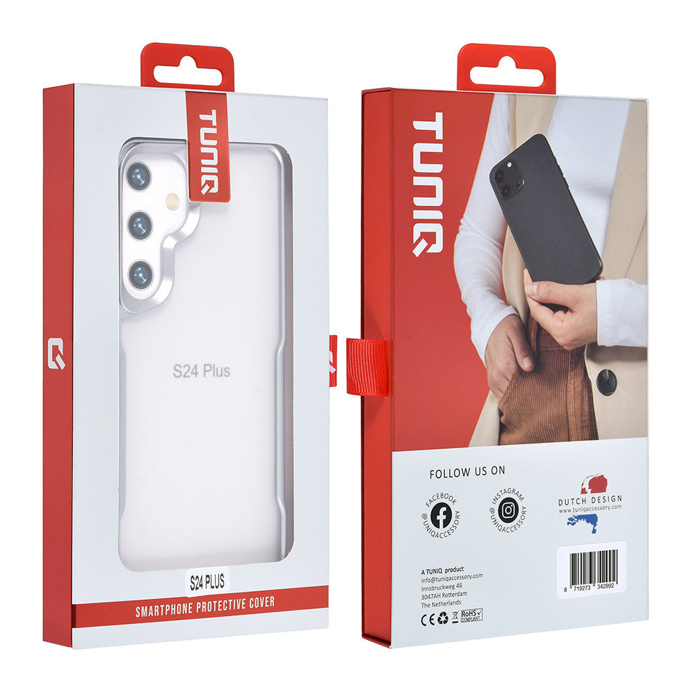 TUNIQ Samsung Galaxy S24 Plus Backcover hoesje Silicone - Zilver-Hoesjes-Ilumina Benelux