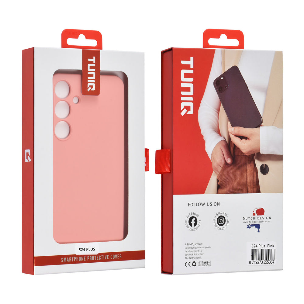 TUNIQ Samsung Galaxy S24 Plus Backcover hoesje - Zalmroze-Hoesjes-Ilumina Benelux