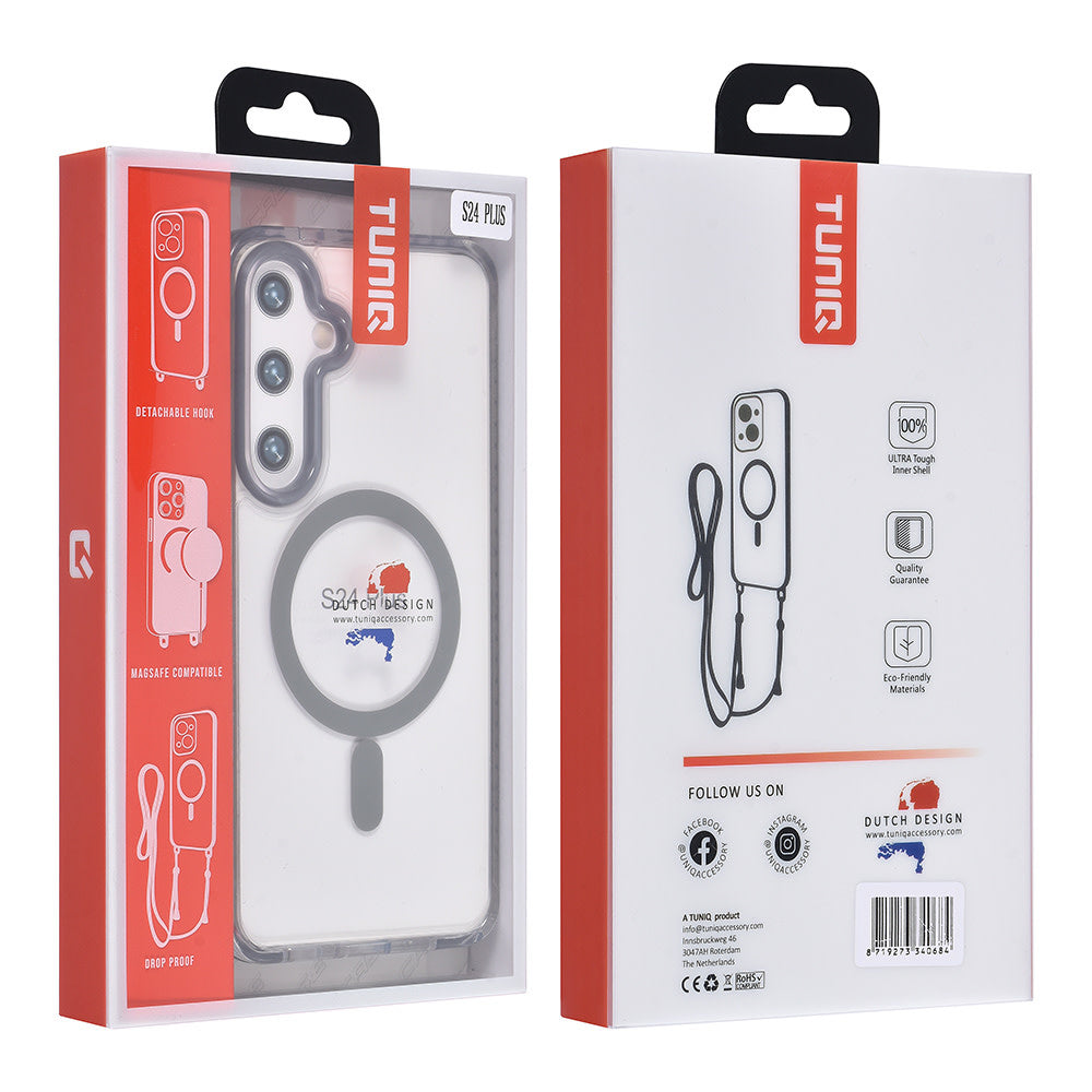 TUNIQ Samsung Galaxy S24 Plus Backcover hoesje neck cord - magsafe - Grijs-Hoesjes-Ilumina Benelux
