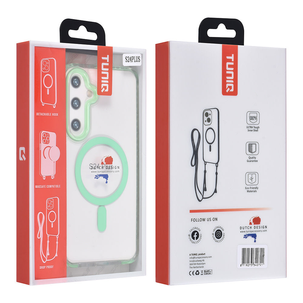 TUNIQ Samsung Galaxy S24 Plus Backcover hoesje neck cord - magsafe - Groen-Hoesjes-Ilumina Benelux
