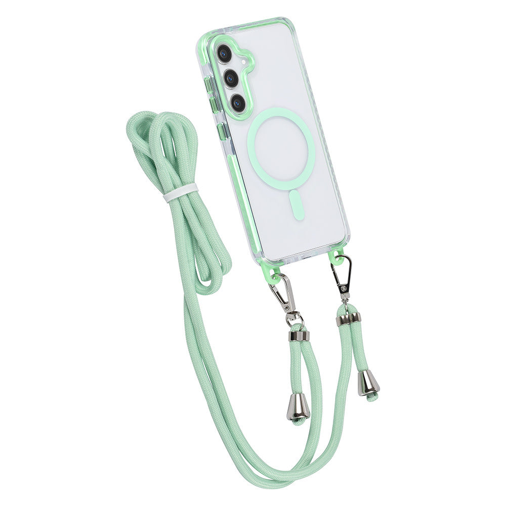 TUNIQ Samsung Galaxy S24 Plus Backcover hoesje neck cord - magsafe - Groen-Hoesjes-Ilumina Benelux