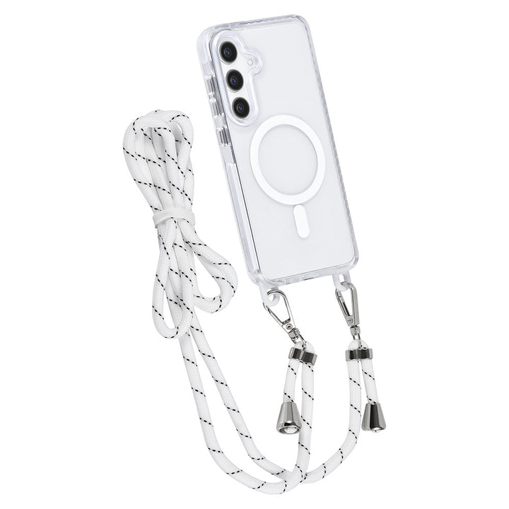 TUNIQ Samsung Galaxy S24 Plus Backcover hoesje neck cord - magsafe - Wit-Hoesjes-Ilumina Benelux