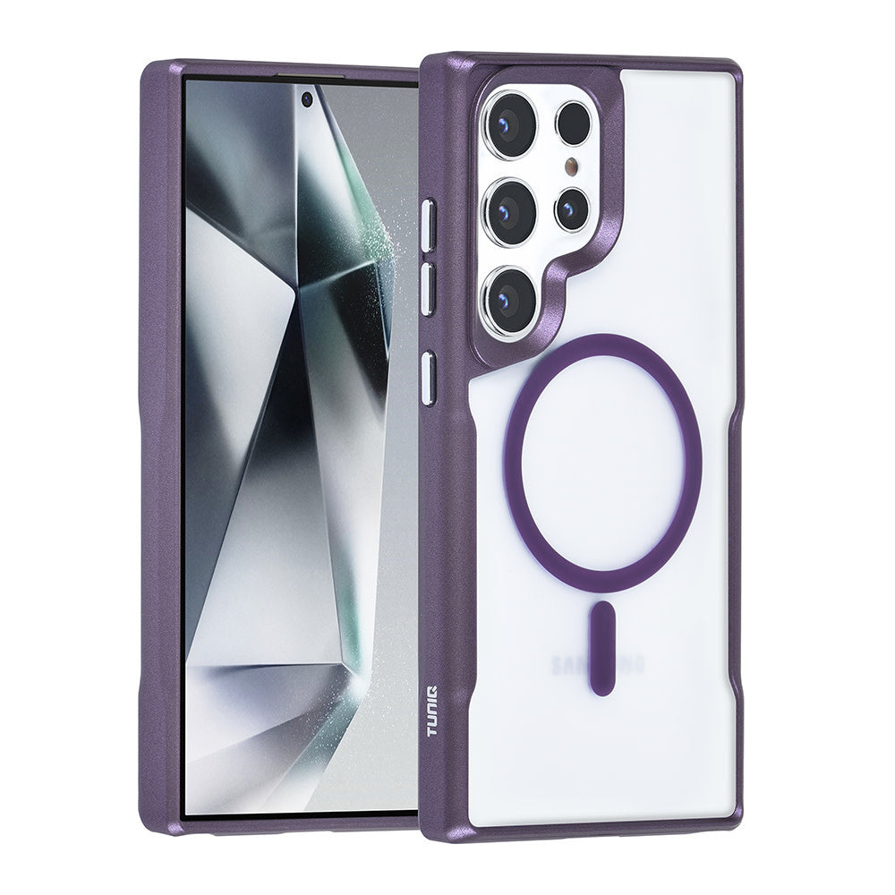 TUNIQ Samsung Galaxy S24 Ultra Back Cover hoesje Magsafe silicone - Paars-Hoesjes-Ilumina Benelux