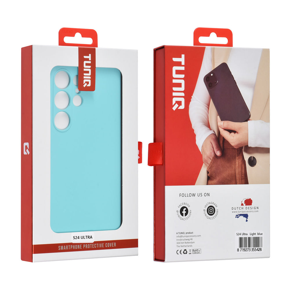TUNIQ Samsung Galaxy S24 Ultra Backcover hoesje - Koraalblauw-Hoesjes-Ilumina Benelux