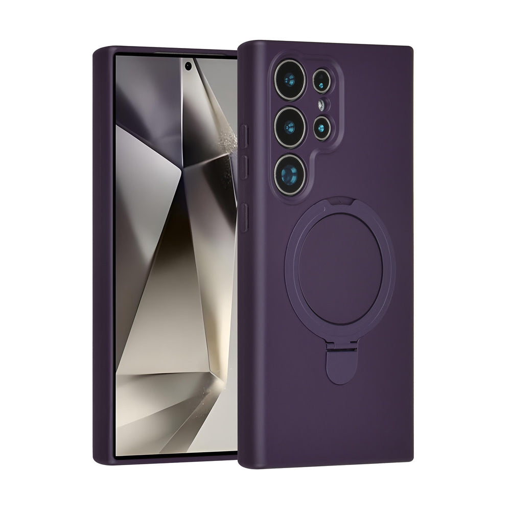 TUNIQ Samsung Galaxy S24 Ultra Backcover hoesje - Magsafe With Ring Stand - Hanger - Grape Purple-Hoesjes-Ilumina Benelux