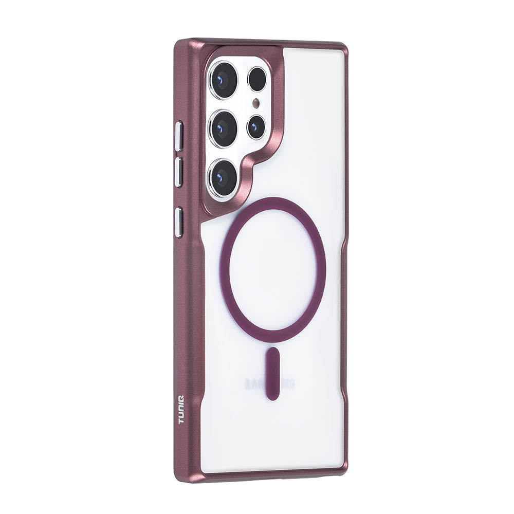 TUNIQ Samsung Galaxy S24 Ultra Backcover hoesje Magsafe silicone - Rood-Hoesjes-Ilumina Benelux