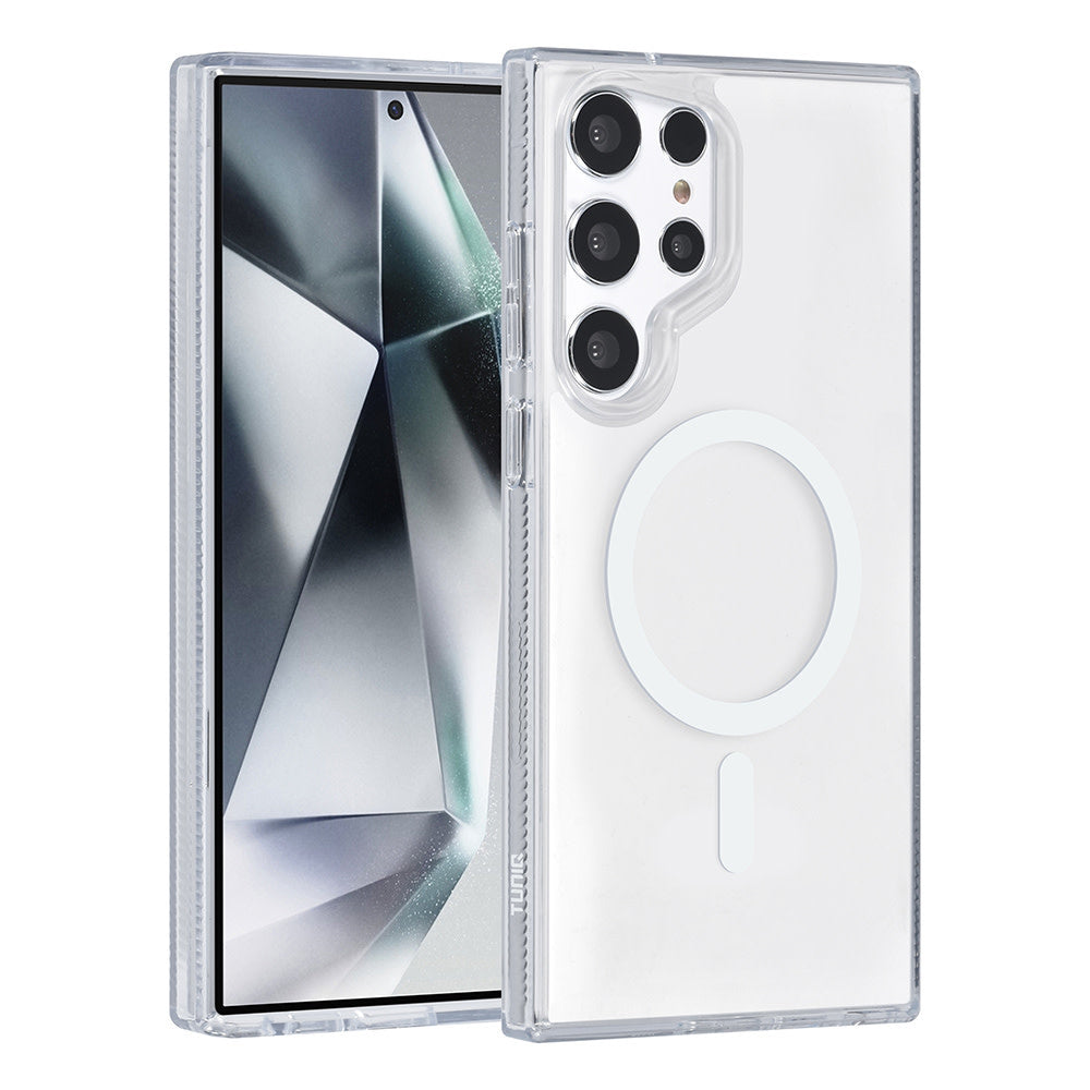 TUNIQ Samsung Galaxy S24 Ultra Backcover hoesje Magsafe silicone - Wit-Hoesjes-Ilumina Benelux