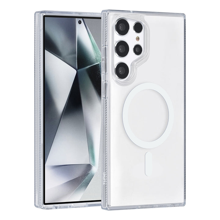 TUNIQ Samsung Galaxy S24 Ultra Backcover hoesje Magsafe silicone - Wit-Hoesjes-Ilumina Benelux