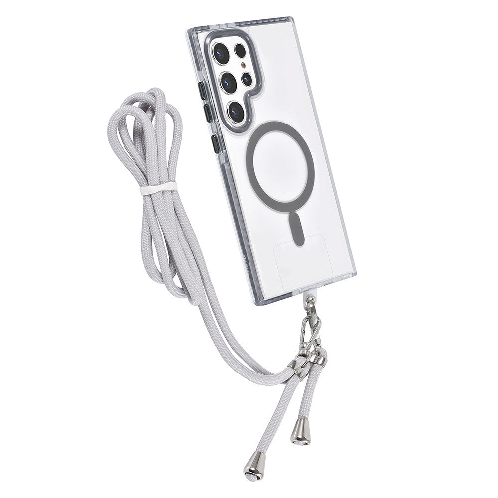 TUNIQ Samsung Galaxy S24 Ultra Backcover hoesje neck cord - magsafe - Grijs-Hoesjes-Ilumina Benelux