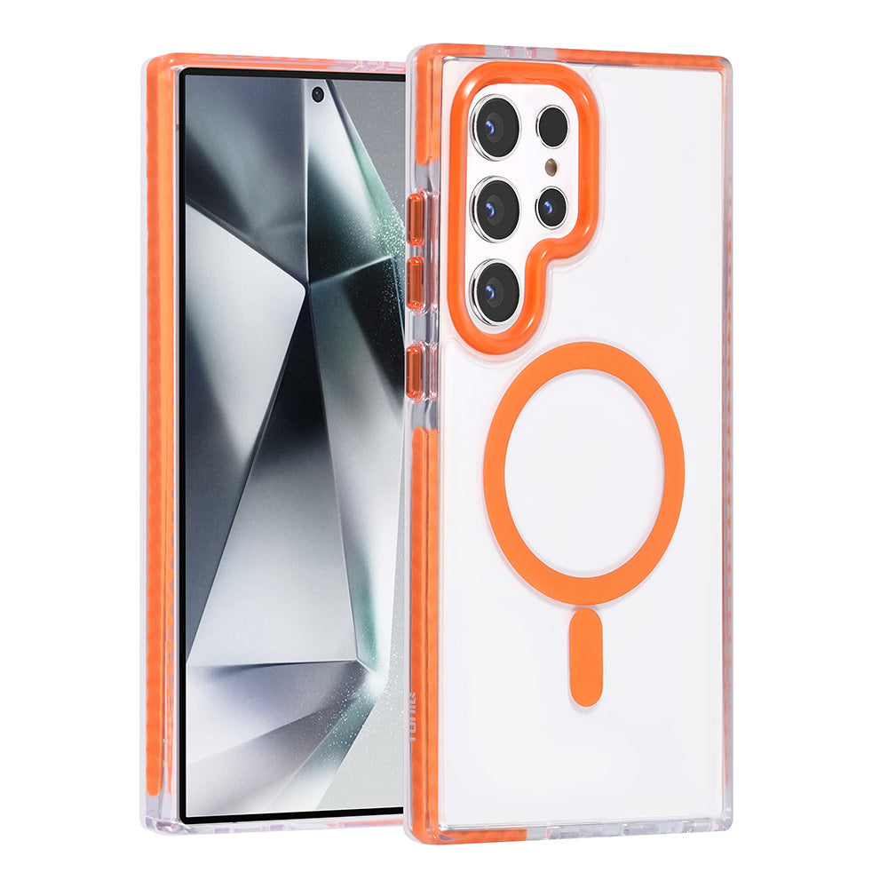 TUNIQ Samsung Galaxy S24 Ultra Backcover hoesje neck cord - magsafe - Oranje-Hoesjes-Ilumina Benelux