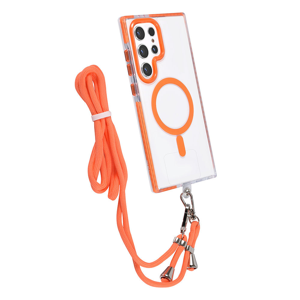 TUNIQ Samsung Galaxy S24 Ultra Backcover hoesje neck cord - magsafe - Oranje-Hoesjes-Ilumina Benelux