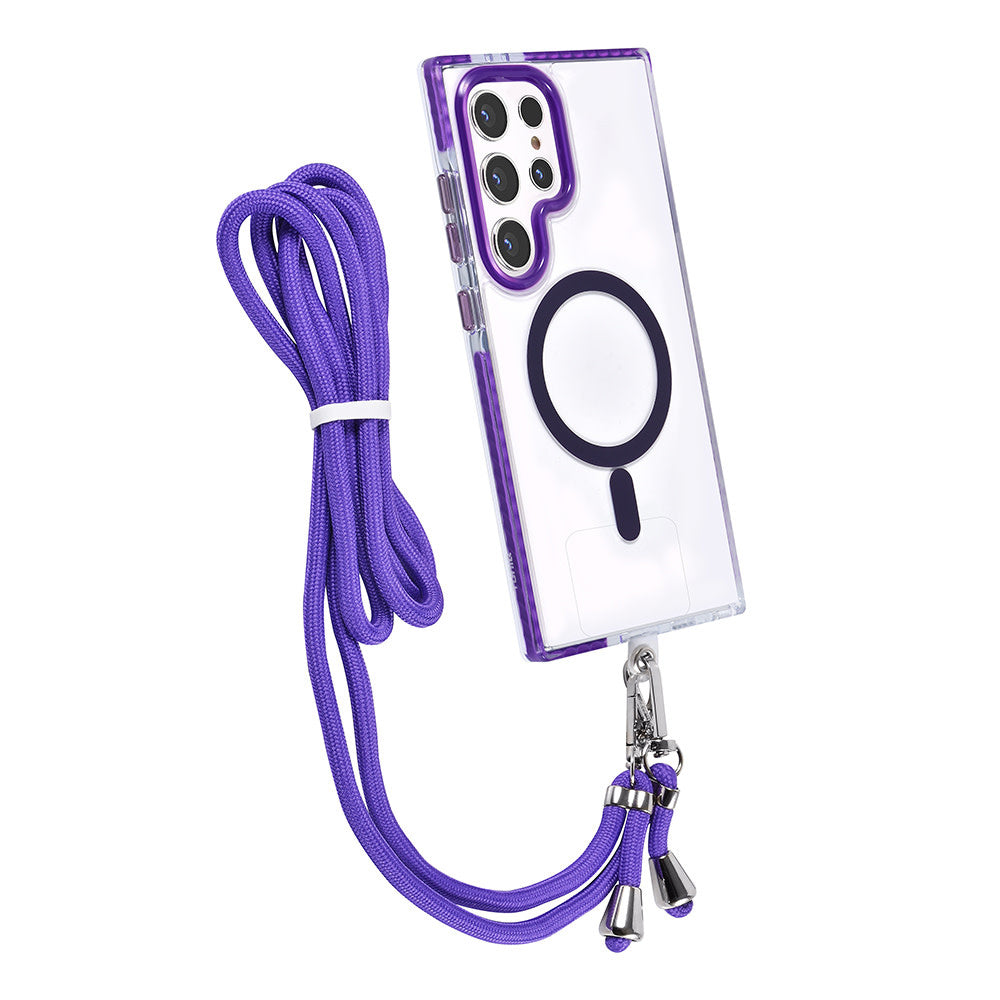 TUNIQ Samsung Galaxy S24 Ultra Backcover hoesje neck cord - magsafe - Paars-Hoesjes-Ilumina Benelux