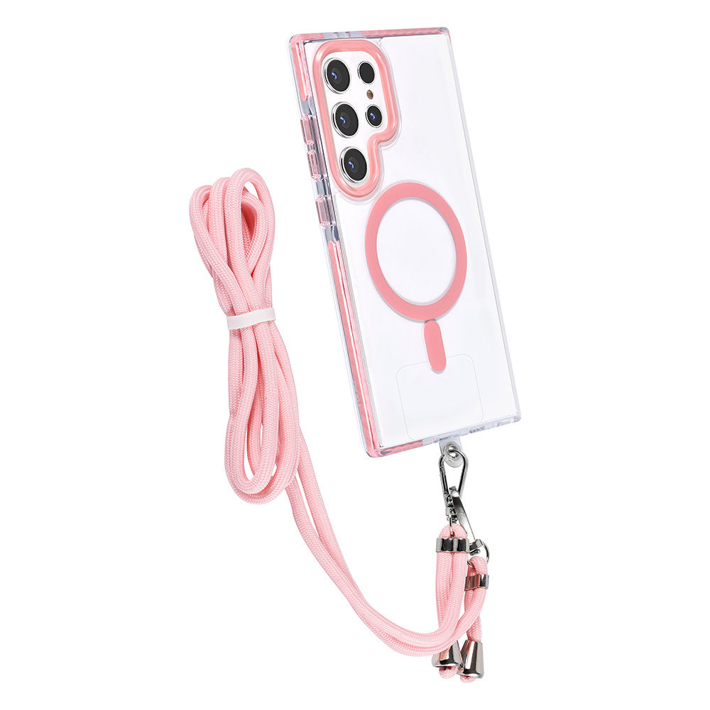TUNIQ Samsung Galaxy S24 Ultra Backcover hoesje neck cord - magsafe - Roze-Hoesjes-Ilumina Benelux