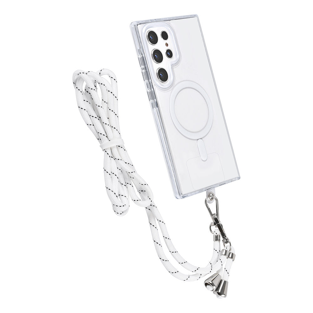 TUNIQ Samsung Galaxy S24 Ultra Backcover hoesje neck cord - magsafe - Wit-Hoesjes-Ilumina Benelux