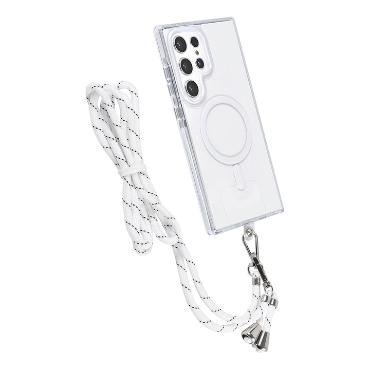 TUNIQ Samsung Galaxy S24 Ultra Backcover hoesje neck cord - magsafe - Wit-Hoesjes-Ilumina Benelux