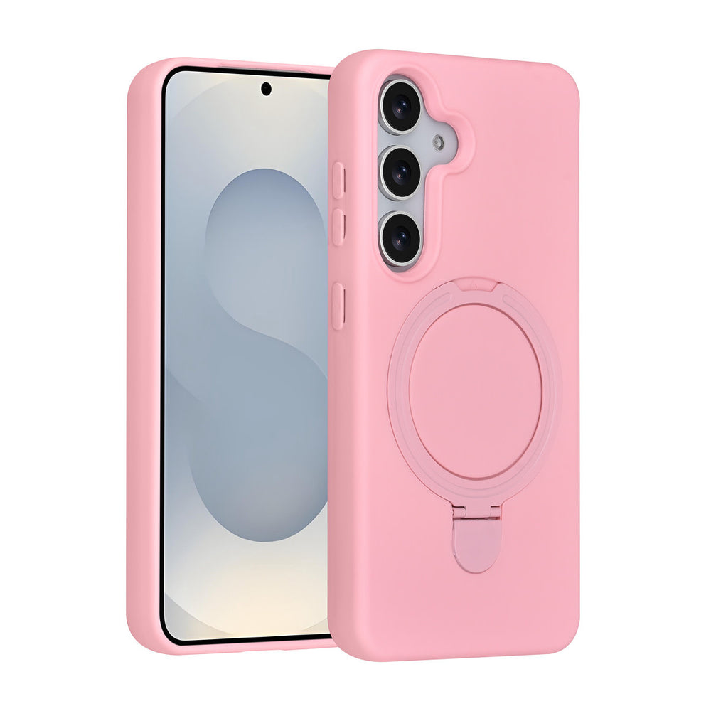 TUNIQ Samsung Galaxy S25 Backcover hoesje - Magsafe With Ring Stand - Hanger - Sakura Pink-Hoesjes-Ilumina Benelux