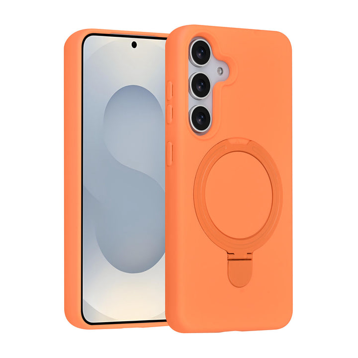 TUNIQ Samsung Galaxy S25 Backcover hoesje - Magsafe With Ring Stand - Hanger - Tangerine Orange-Hoesjes-Ilumina Benelux