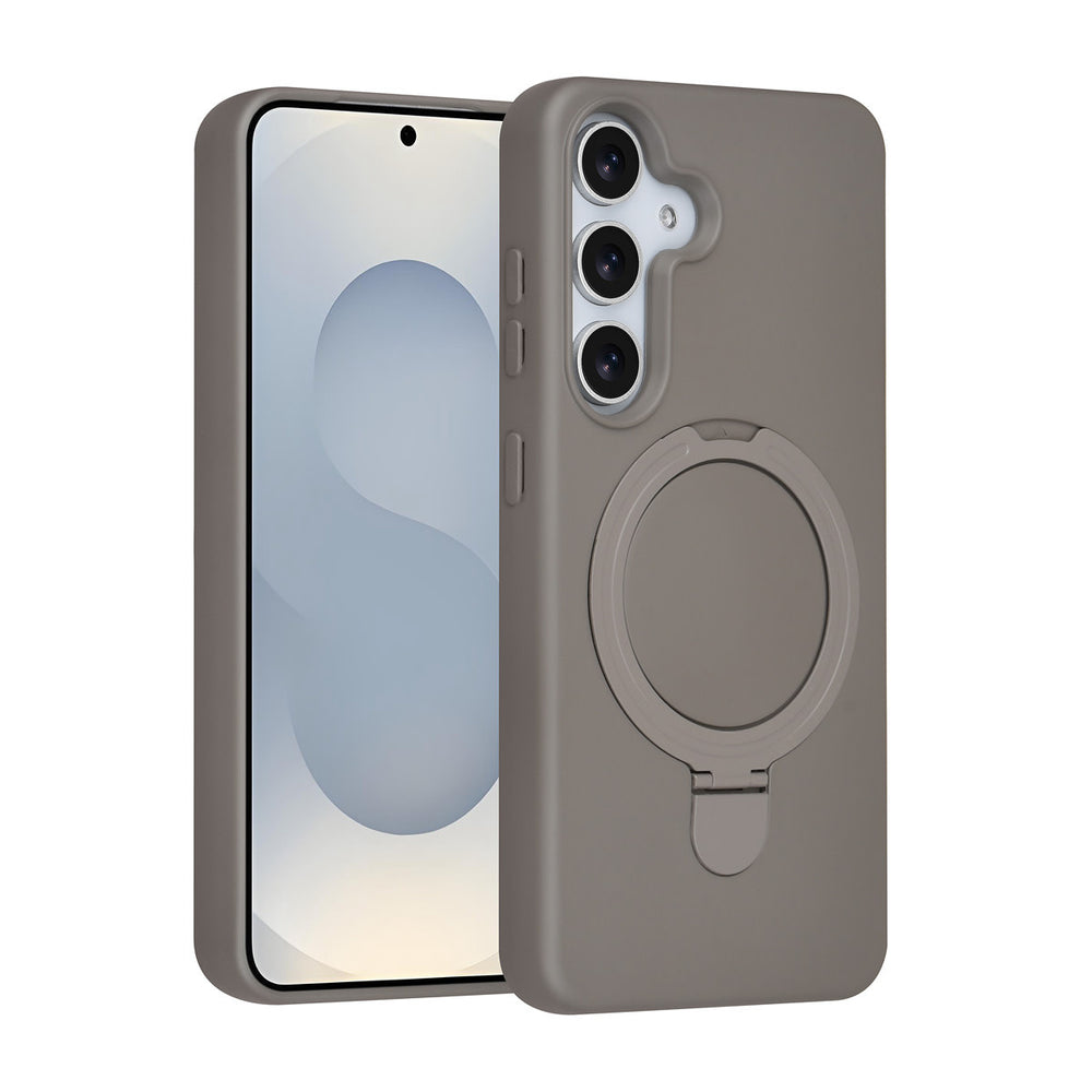 TUNIQ Samsung Galaxy S25 Backcover hoesje - Magsafe With Ring Stand - Hanger - Titanium Grey-Hoesjes-Ilumina Benelux