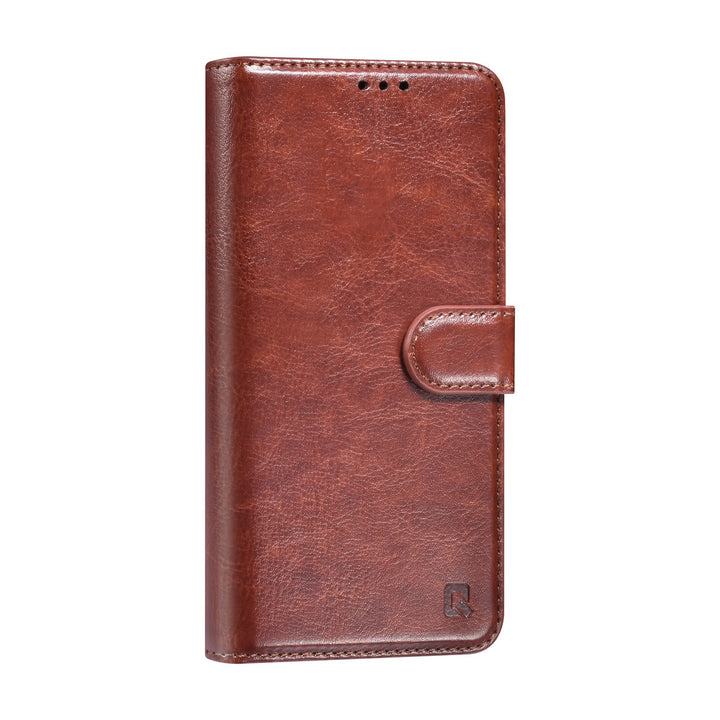 TUNIQ Samsung Galaxy S25 Book Case hoesje - Pasjeshouder voor 3 pasjes - Hanger - Bruin-Hoesjes-Ilumina Benelux