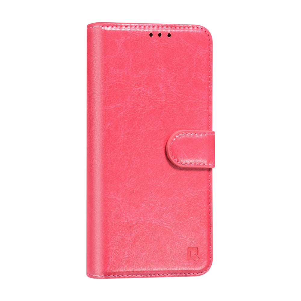TUNIQ Samsung Galaxy S25 Book Case hoesje - Pasjeshouder voor 3 pasjes - Hanger - Felroze-Hoesjes-Ilumina Benelux