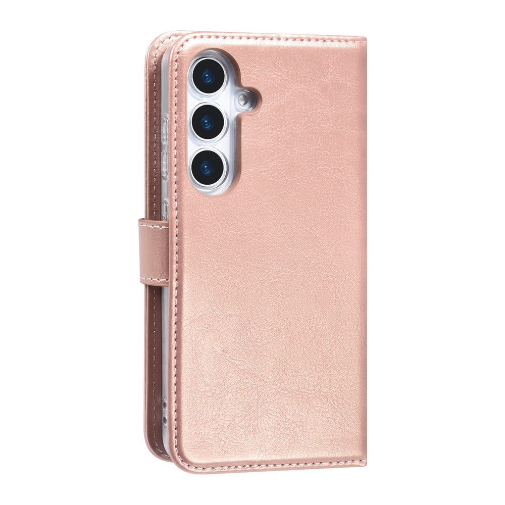 TUNIQ Samsung Galaxy S25 Book Case hoesje - Pasjeshouder voor 3 pasjes - Hanger - Rose Gold-Hoesjes-Ilumina Benelux