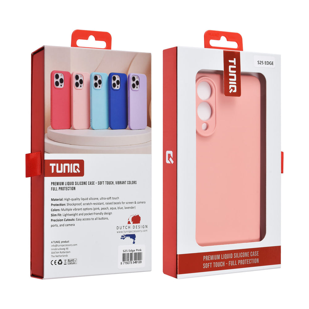 TUNIQ Samsung Galaxy S25 Edge Backcover hoesje - Zalmroze-Hoesjes-Ilumina Benelux