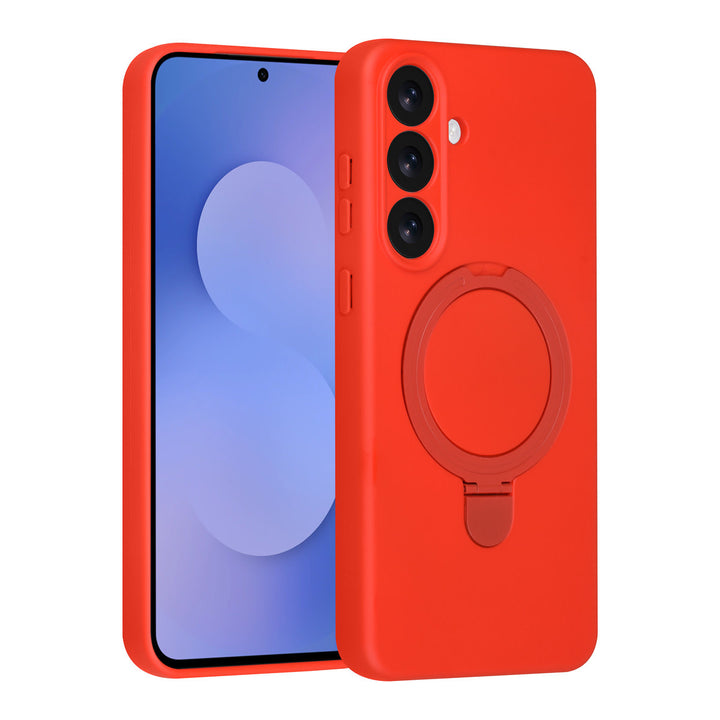 TUNIQ Samsung Galaxy S25 FE Backcover hoesje - Magsafe With Ring Stand - Hanger - Classic Red-Hoesjes-Ilumina Benelux