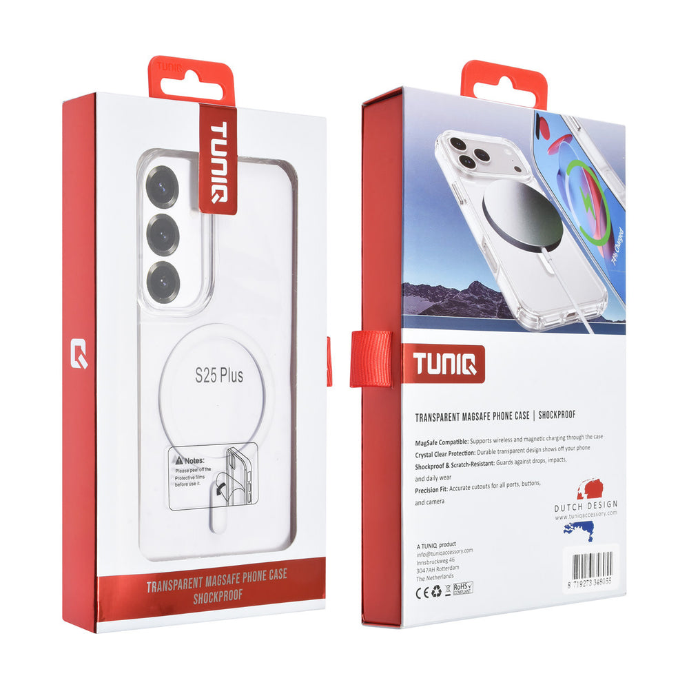 TUNIQ Samsung Galaxy S25 Plus Backcover hoesje - Magsafe - Antishock - Transparant-Hoesjes-Ilumina Benelux