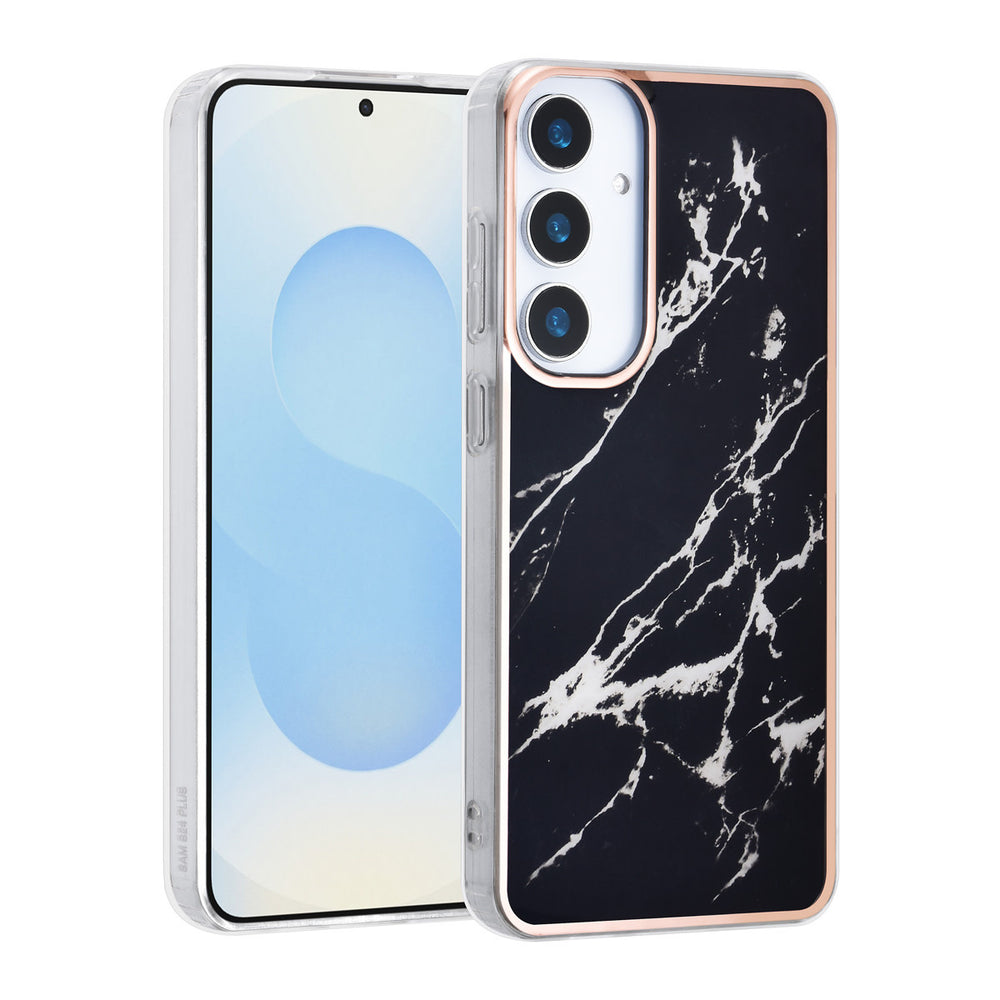 TUNIQ Samsung Galaxy S25 Plus Backcover hoesje - Silicone - Marble Black-Hoesjes-Ilumina Benelux