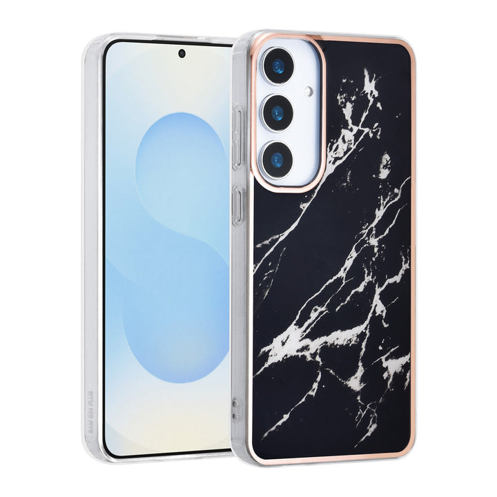 TUNIQ Samsung Galaxy S25 Plus Backcover hoesje - Silicone - Marble Black-Hoesjes-Ilumina Benelux
