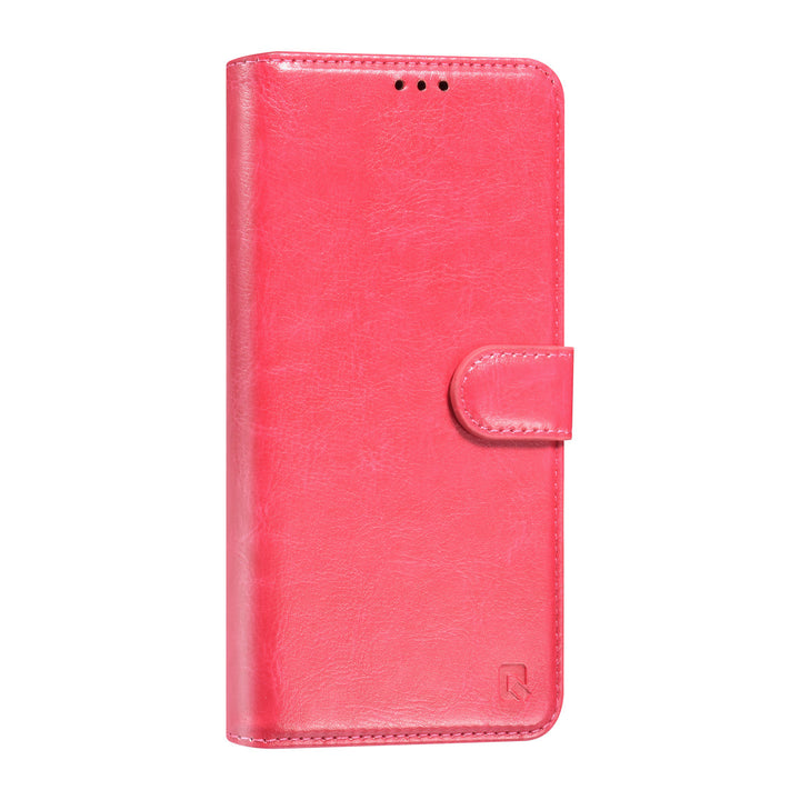 TUNIQ Samsung Galaxy S25 Plus Book Case hoesje - Pasjeshouder voor 3 pasjes - Magneetsluiting - Hanger - Felroze-Hoesjes-Ilumina Benelux