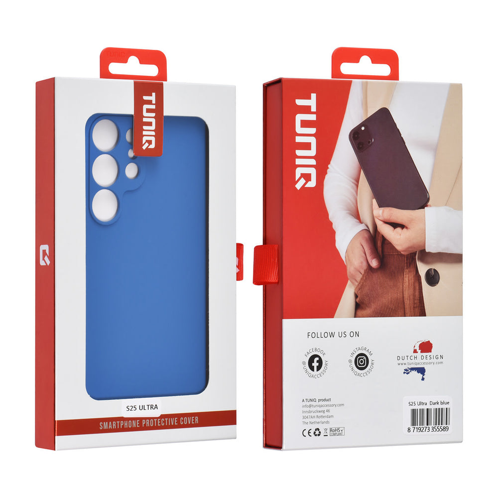 TUNIQ Samsung Galaxy S25 Ultra Backcover hoesje - Diepblauw-Hoesjes-Ilumina Benelux
