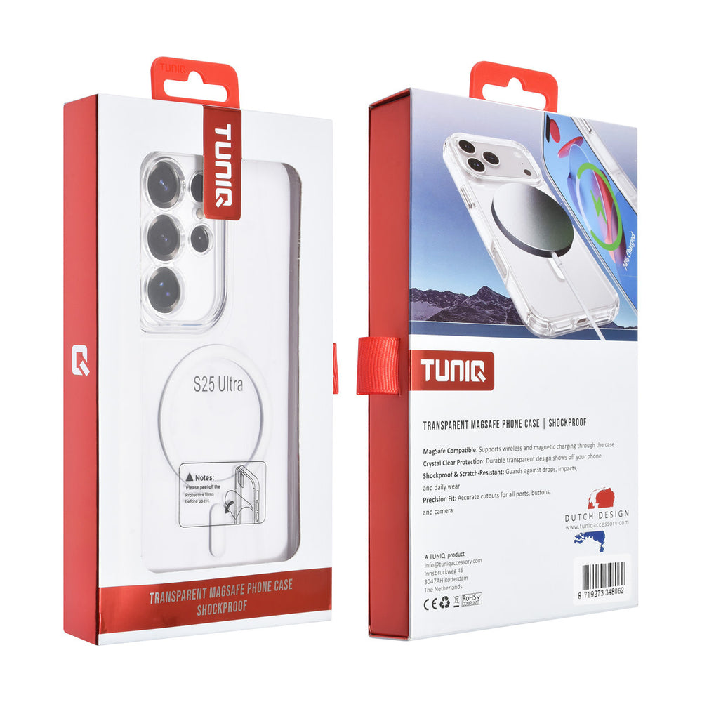 TUNIQ Samsung Galaxy S25 Ultra Backcover hoesje - Magsafe - Antishock - Transparant-Hoesjes-Ilumina Benelux
