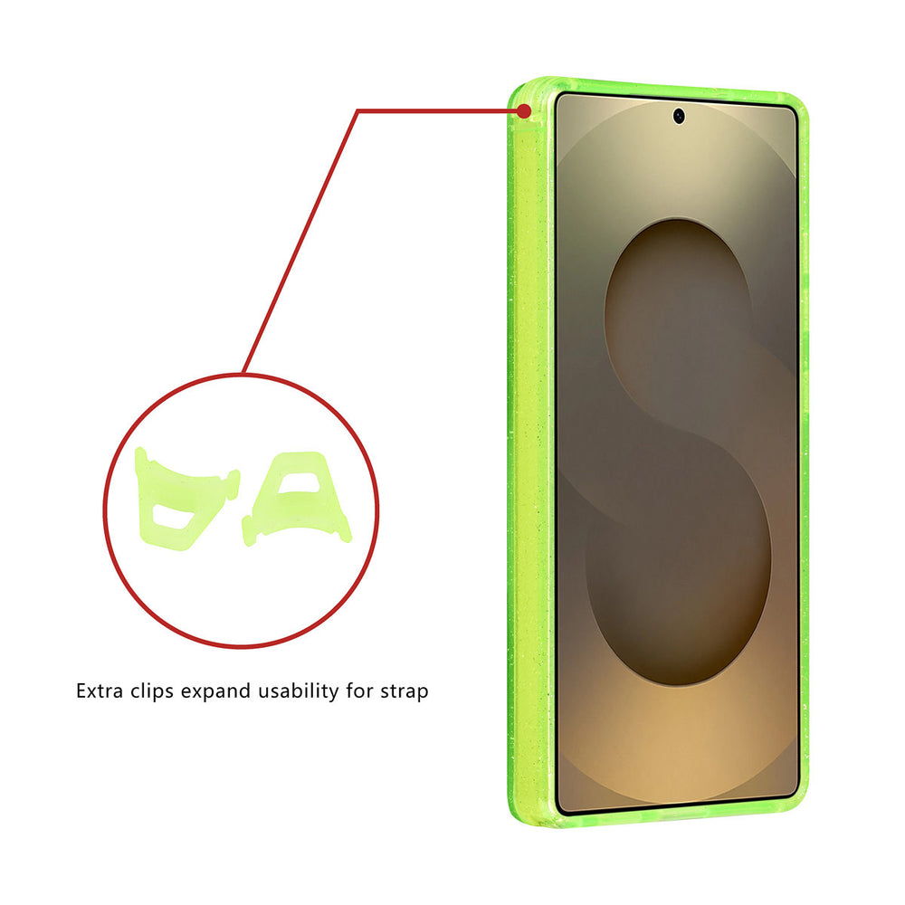 TUNIQ Samsung Galaxy S25 Ultra Backcover hoesje - Magsafe - Glitter - Hanger - Groen-Hoesjes-Ilumina Benelux