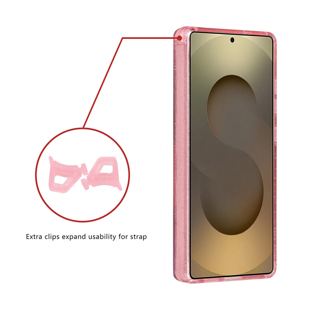 TUNIQ Samsung Galaxy S25 Ultra Backcover hoesje - Magsafe - Glitter - Hanger - Roze-Hoesjes-Ilumina Benelux