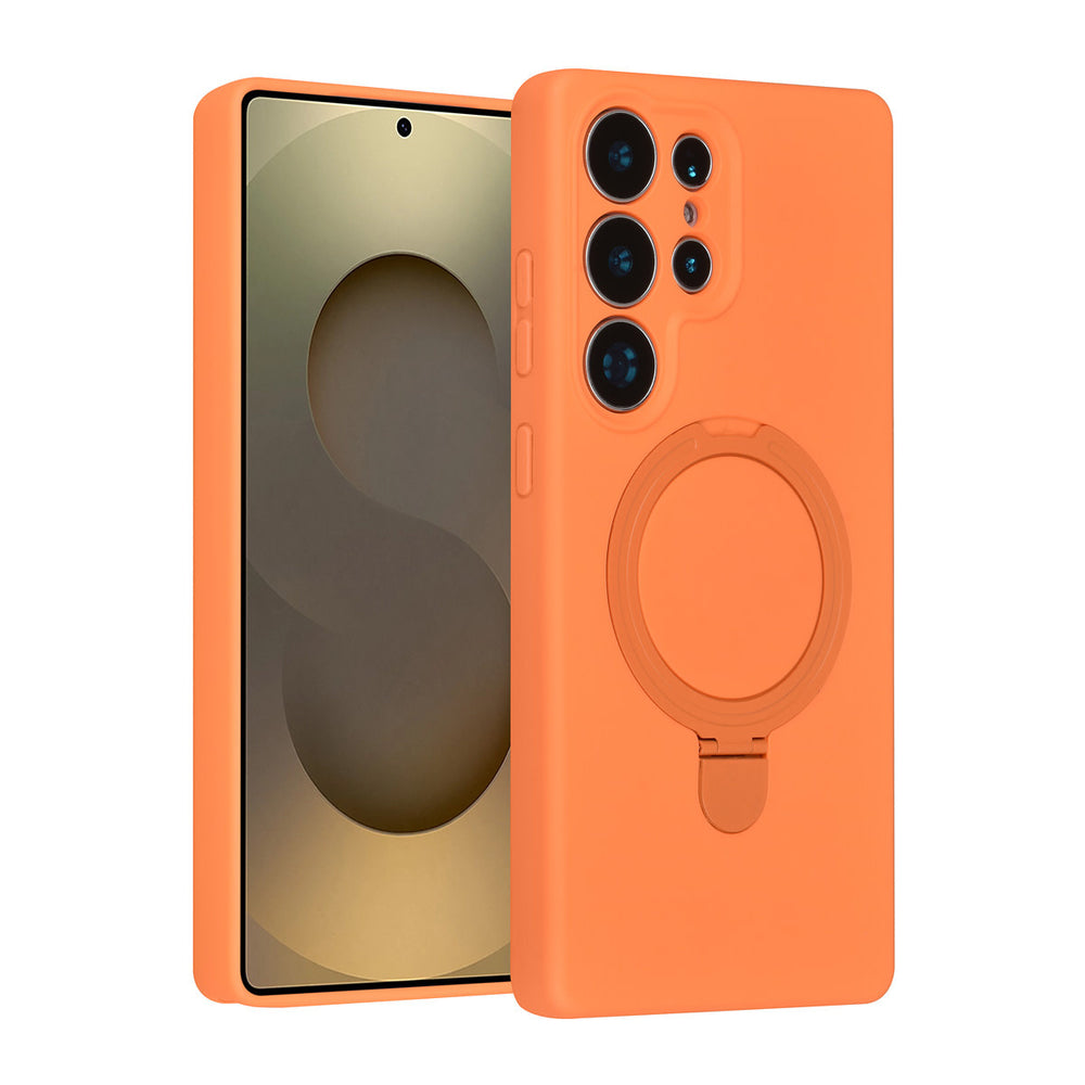 TUNIQ Samsung Galaxy S25 Ultra Backcover hoesje - Magsafe With Ring Stand - Hanger - Tangerine Orange-Hoesjes-Ilumina Benelux