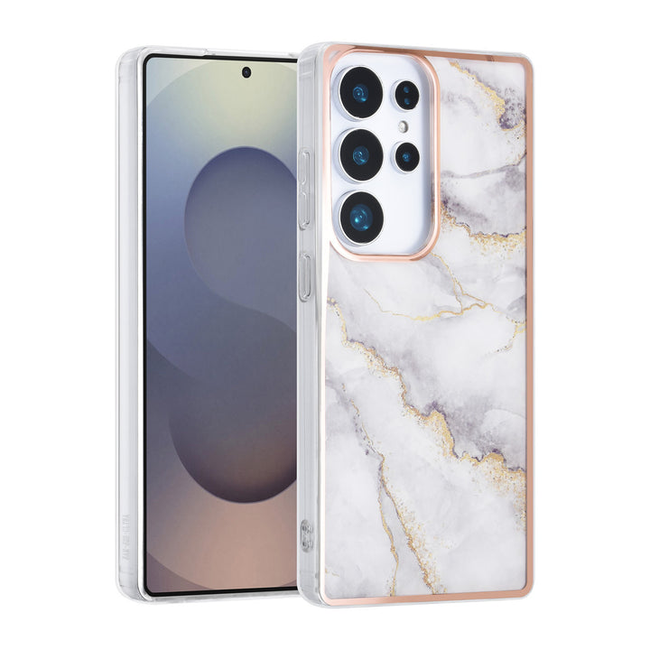 TUNIQ Samsung Galaxy S25 Ultra Backcover hoesje - Silicone - Marble Grey-Hoesjes-Ilumina Benelux