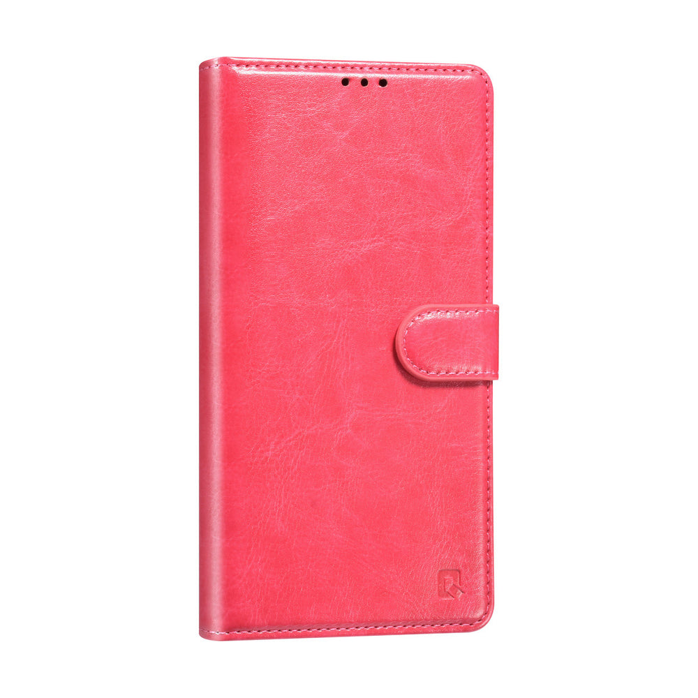 TUNIQ Samsung Galaxy S25 Ultra Book Case hoesje - Pasjeshouder voor 3 pasjes - Magneetsluiting - Hanger - Felroze-Hoesjes-Ilumina Benelux
