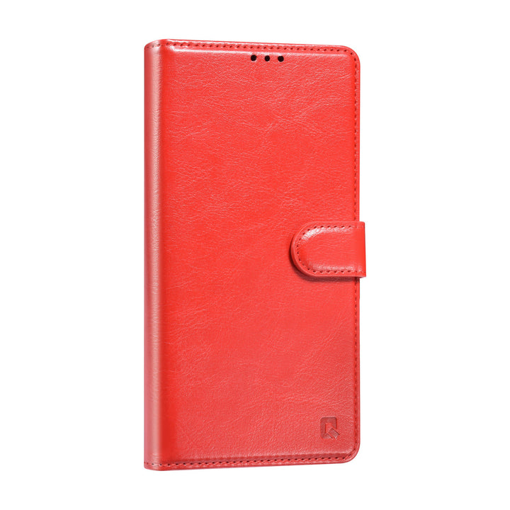 TUNIQ Samsung Galaxy S25 Ultra Book Case hoesje - Pasjeshouder voor 3 pasjes - Magneetsluiting - Hanger - Rood-Hoesjes-Ilumina Benelux