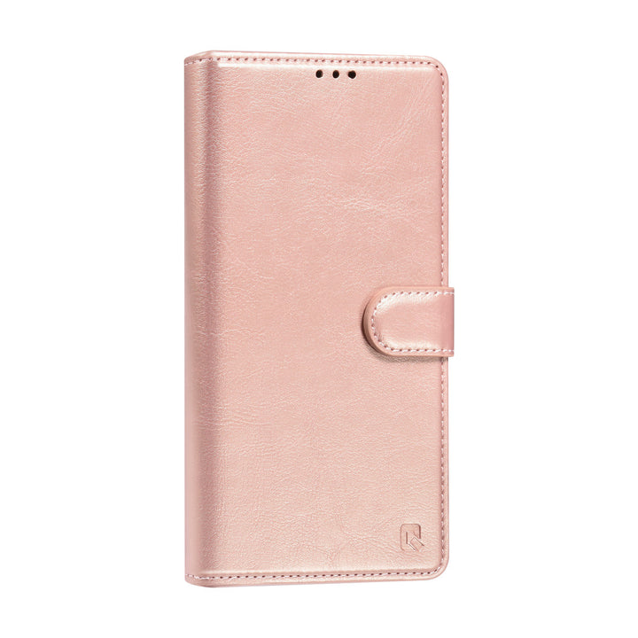 TUNIQ Samsung Galaxy S25 Ultra Book Case hoesje - Pasjeshouder voor 3 pasjes - Magneetsluiting - Hanger - Rose Gold-Hoesjes-Ilumina Benelux