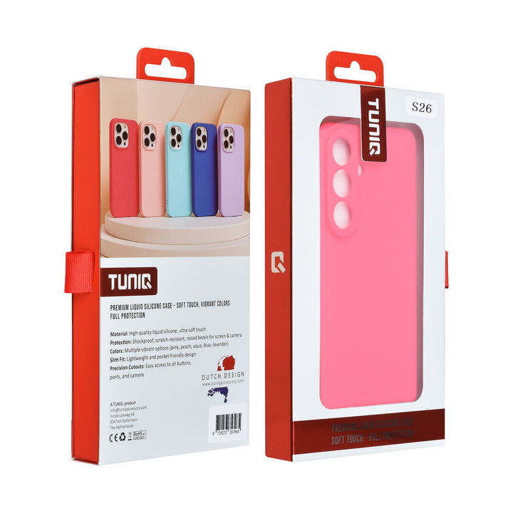 TUNIQ Samsung Galaxy S26 Backcover hoesje - Felroze-Hoesjes-Ilumina Benelux