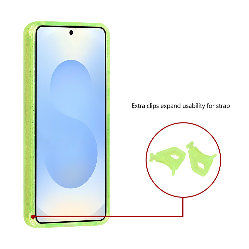 TUNIQ Samsung Galaxy S26 Backcover hoesje - Magsafe - Glitter - Hanger - Groen-Hoesjes-Ilumina Benelux