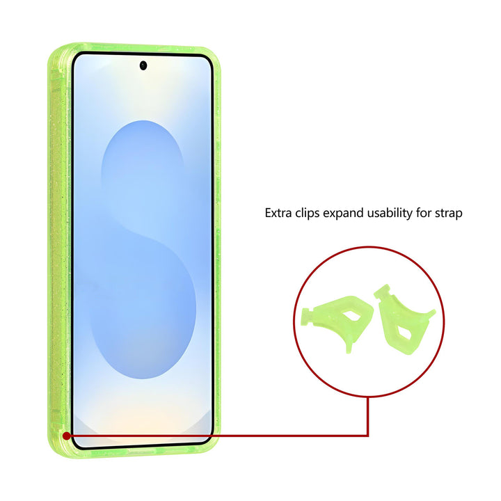 TUNIQ Samsung Galaxy S26 Backcover hoesje - Magsafe - Glitter - Hanger - Groen-Hoesjes-Ilumina Benelux