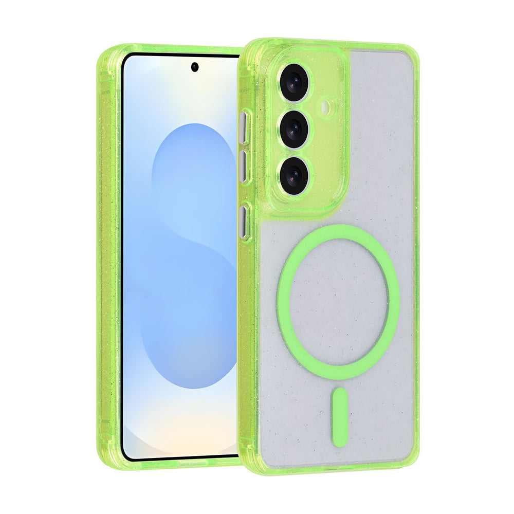 TUNIQ Samsung Galaxy S26 Backcover hoesje - Magsafe - Glitter - Hanger - Groen-Hoesjes-Ilumina Benelux