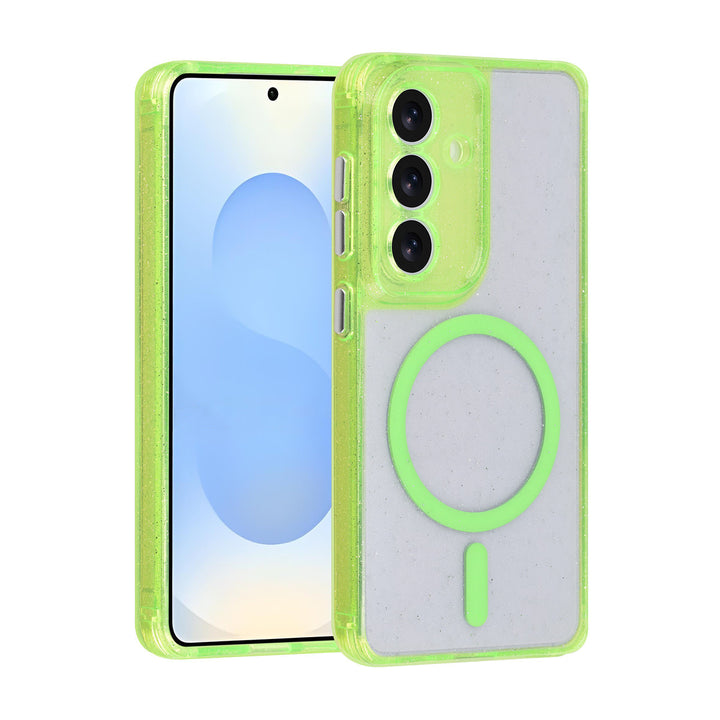 TUNIQ Samsung Galaxy S26 Backcover hoesje - Magsafe - Glitter - Hanger - Groen-Hoesjes-Ilumina Benelux