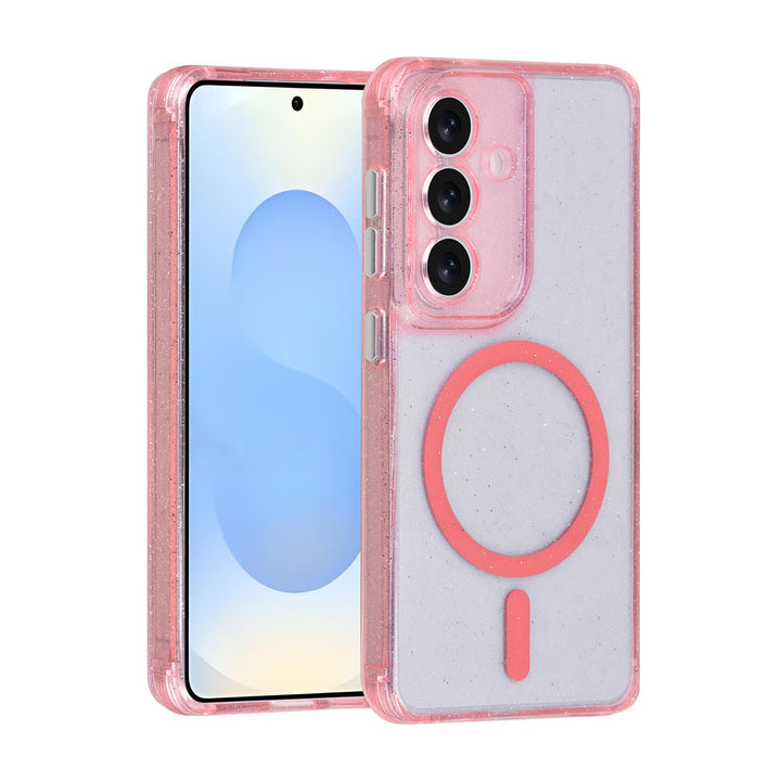 TUNIQ Samsung Galaxy S26 Backcover hoesje - Magsafe - Glitter - Hanger - Roze-Hoesjes-Ilumina Benelux